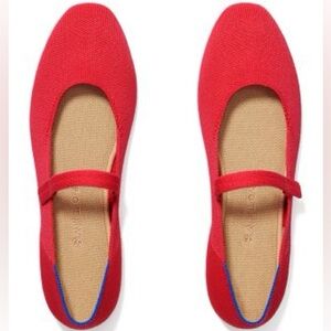 Rothy's Red Flats with Strap